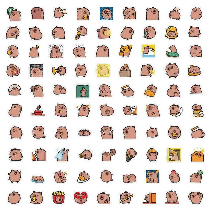 Capybaras korean Memes Stickers Pack - Yuathepanda